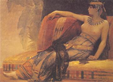 Portrait of Cleopatra by Alexandre Cabanel, titled 'Cleopatre étude'
